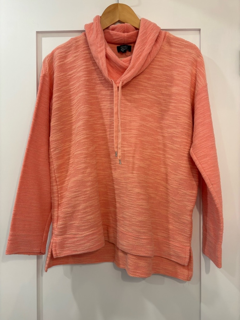 Jones New York Signature Cowl Neck Tunic Sweater Pink Size Medium